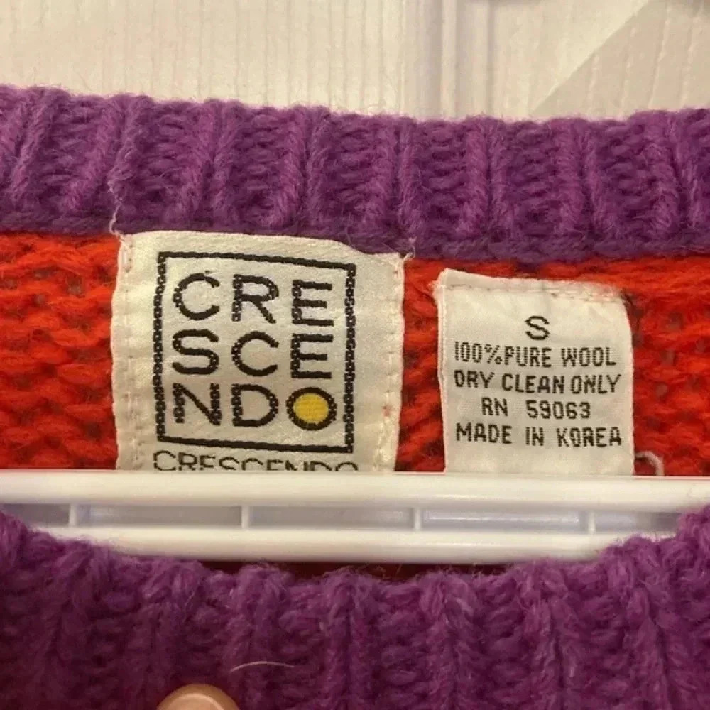 VINTAGE-S-100% Pure Wool Sweater - Picture 3 of 5